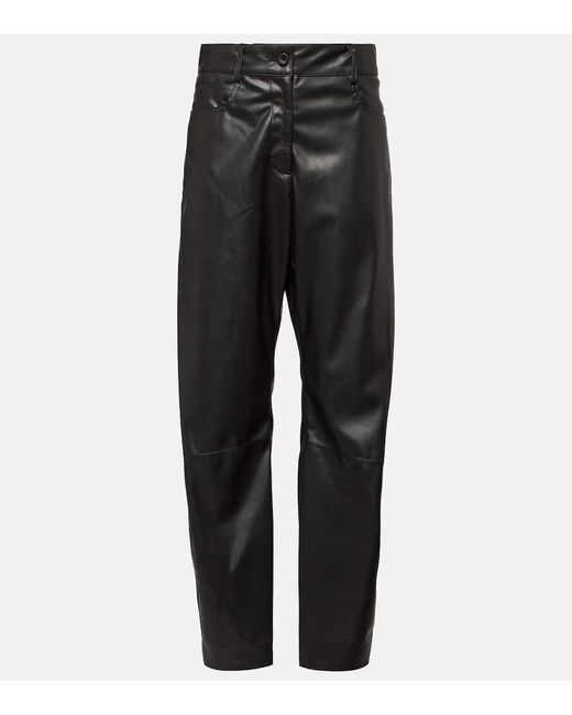 Stella McCartney High-rise faux leather straight pants