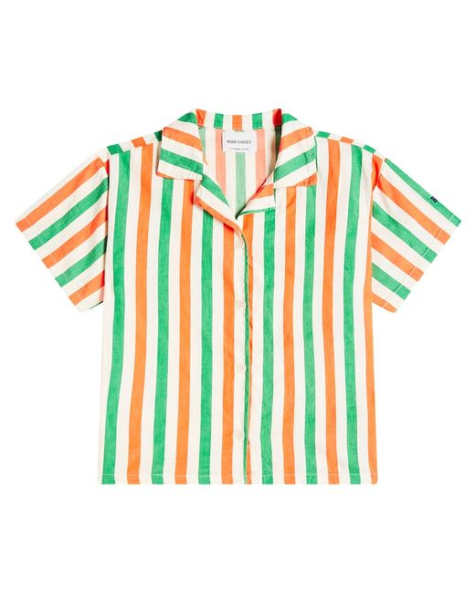 Bobo House Vertical Stripes cotton bowling shirt