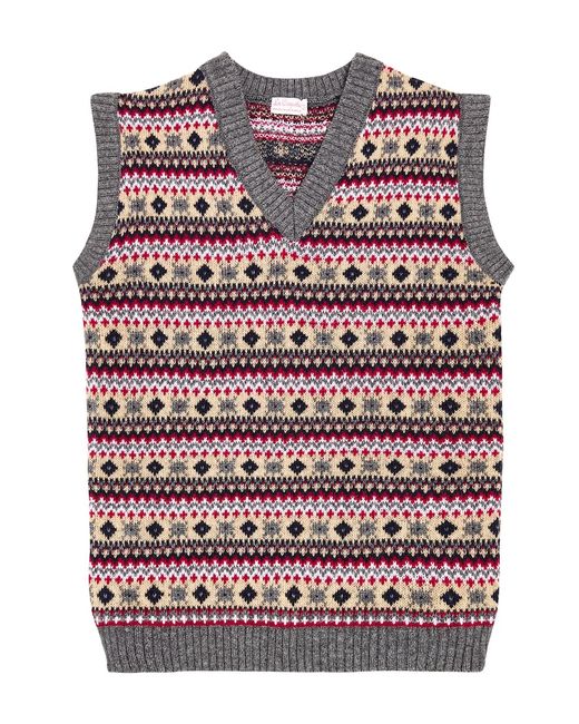 La Coqueta Cacia Fair Isle wool-blend sweater vest