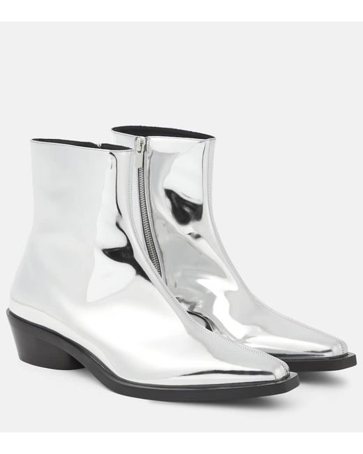 Proenza Schouler Bronco metallic ankle boots