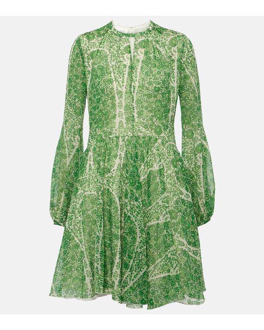 Giambattista Valli Printed silk georgette minidress