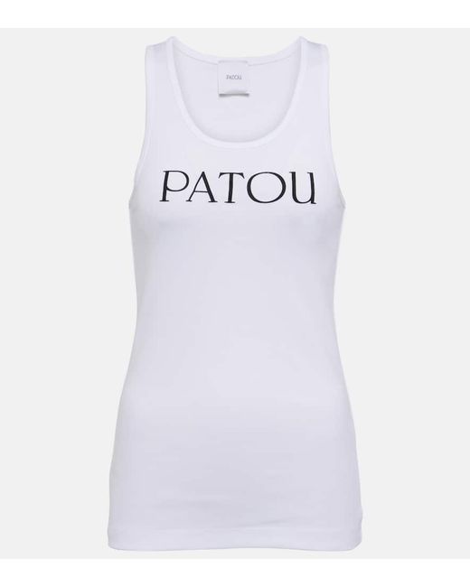 Patou Logo cotton jersey tank top