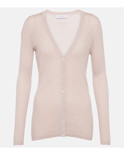 Gabriela Hearst Ribbed-knit cashmere and silk cardigan