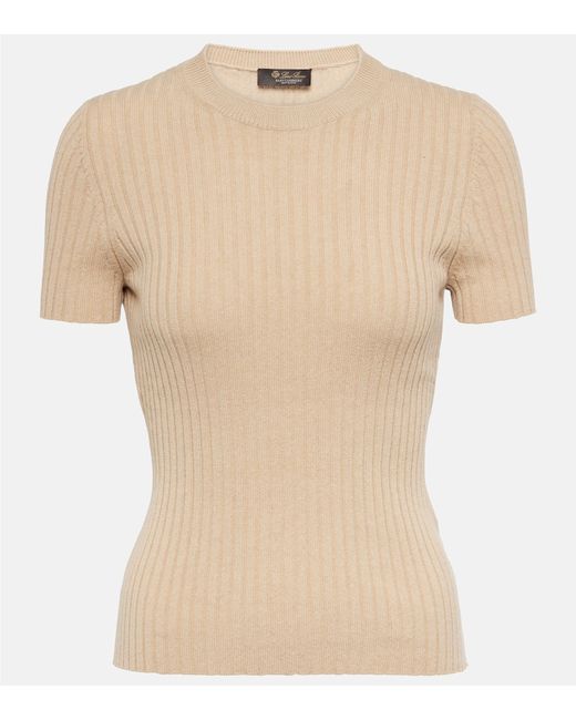 Loro Piana Ribbed-knit cashmere top