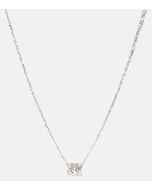 Suzanne Kalan 18kt white necklace with diamonds