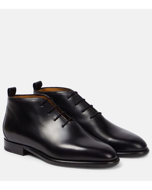 The Row Grant leather lace-up boots