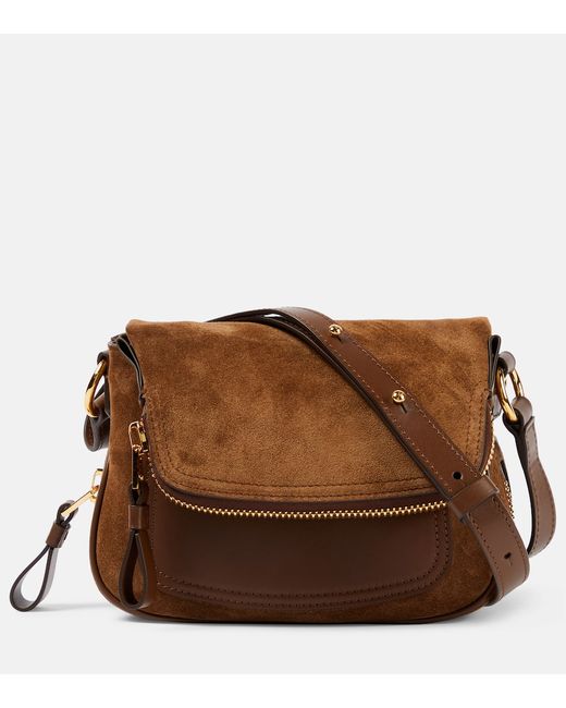 Tom Ford Suede and leather crossbody bag