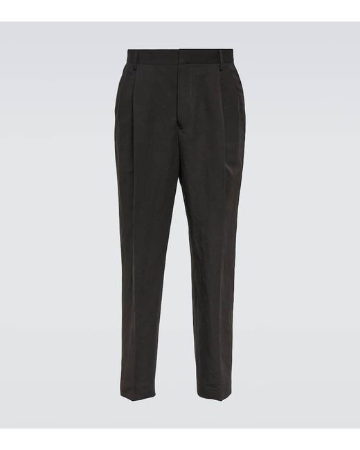 Dries Van Noten Linen and cotton straight pants