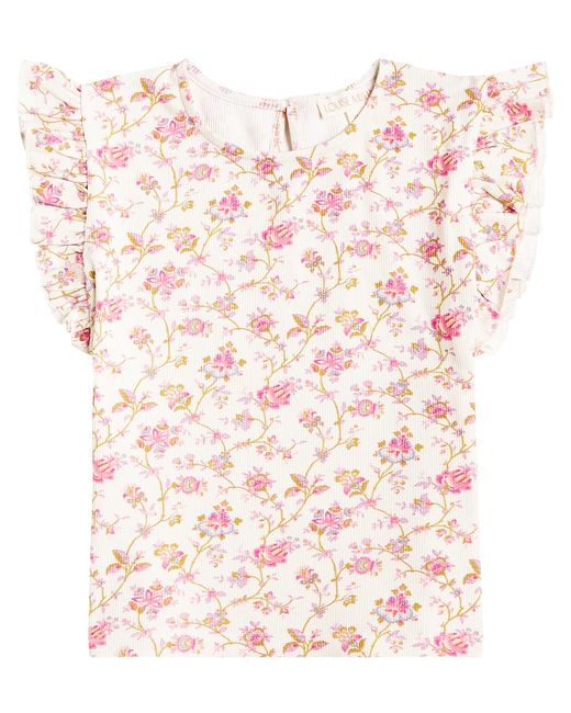 Louise Misha Hermance ruffled floral cotton-blend shirt