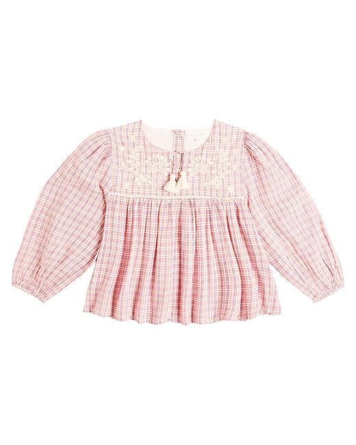 Louise Misha Vally checked cotton blouse