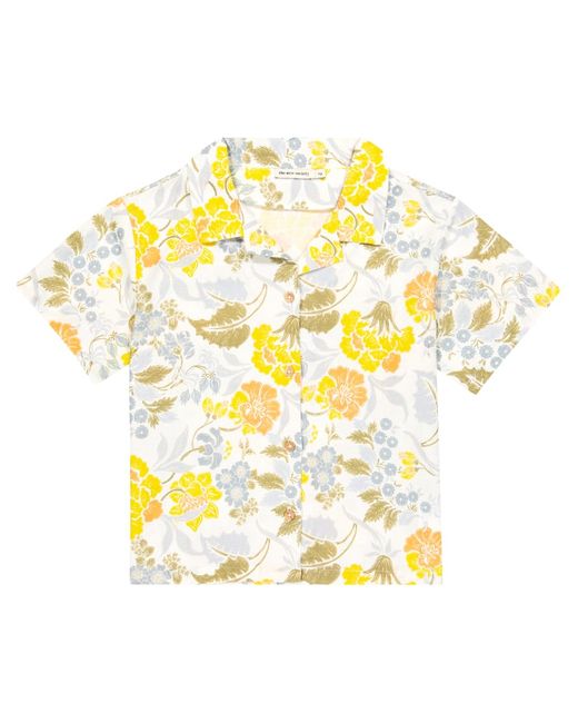 The New Society Gianni floral linen and cotton shirt