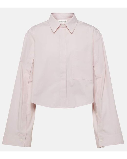 Victoria Beckham Cropped cotton-blend shirt