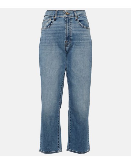 7 For All Mankind Modern high-rise straight jeans