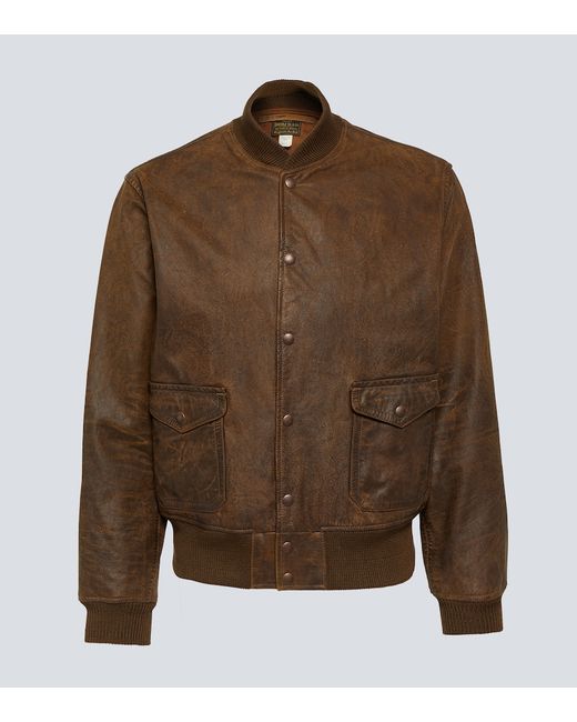 Rrl Leather bomber jacket