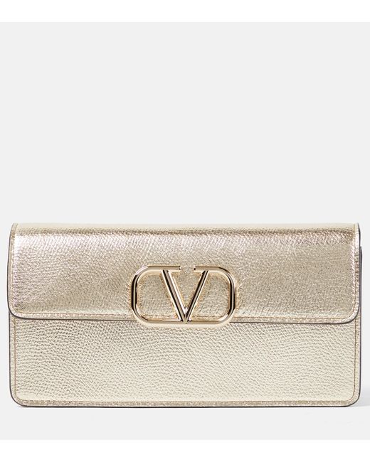 Valentino Garavani VLogo Signature Small leather wallet on chain