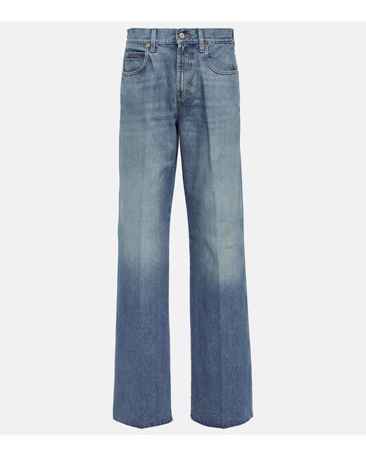 Gucci Horsebit mid-rise straight jeans