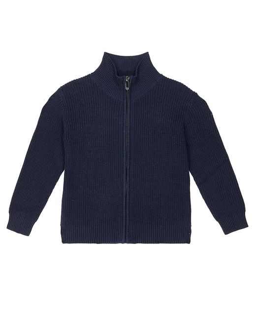 Il Gufo Ribbed-knit cotton zip-up cardigan