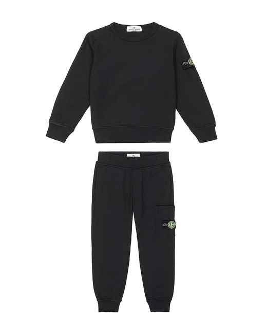 Stone Island Junior Compass cotton sweatshirt and sweatpants set