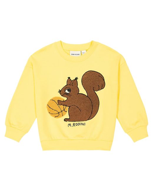 Mini Rodini Squirrel cotton chenille sweatshirt
