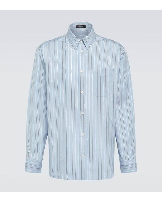 Versace Striped cotton poplin shirt