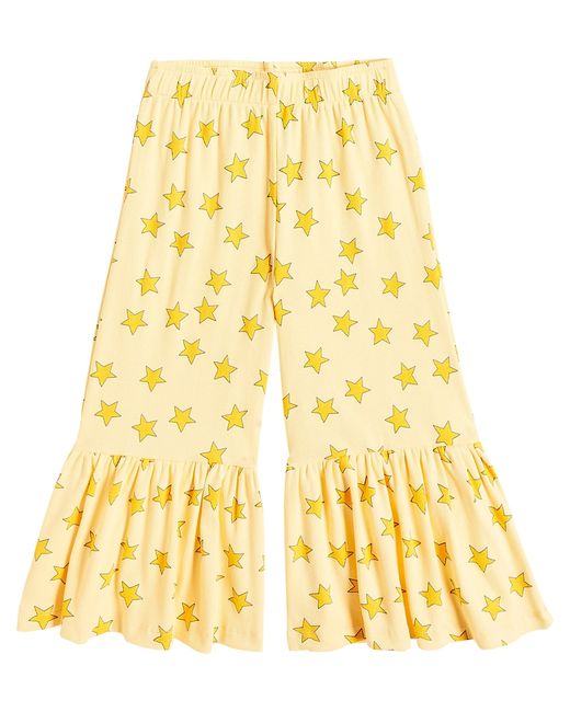 TinyCottons Stars cotton-blend jersey flared pants