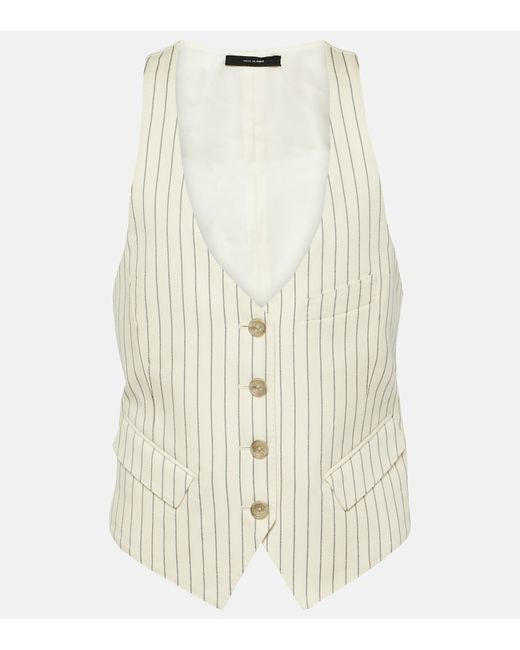 Tom Ford Pinstripe wool and silk-blend vest