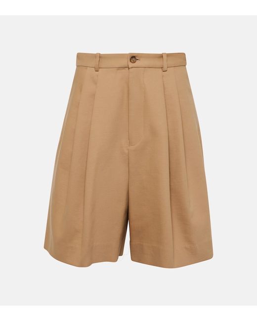 Polo Ralph Lauren Pleated cotton and wool shorts