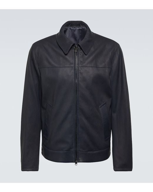 Brioni Leather blouson jacket