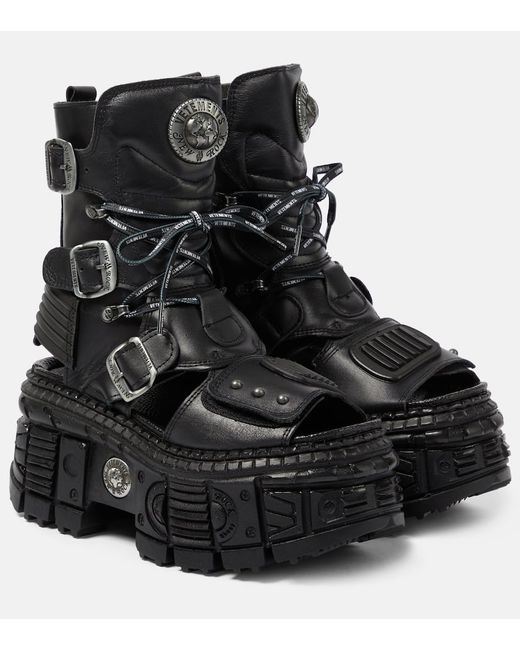 Vetements Leather platform boots