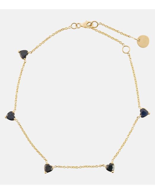Shay 18kt anklet with sapphires