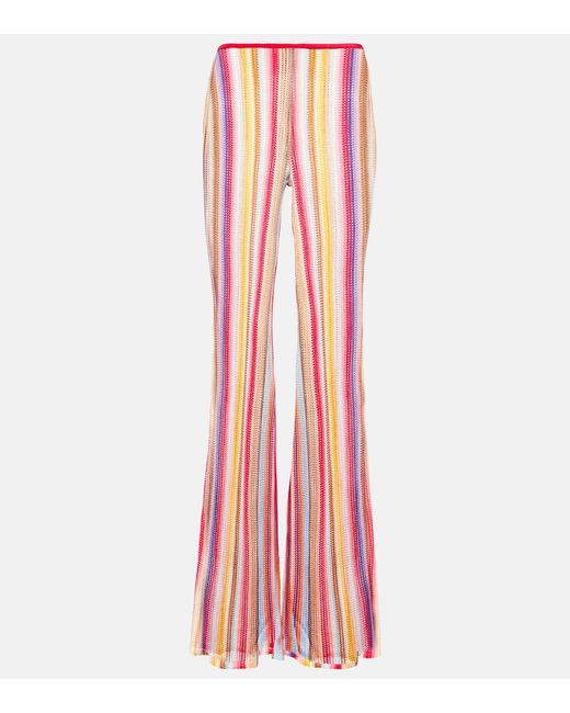 Missoni Mare Striped low-rise flared pants