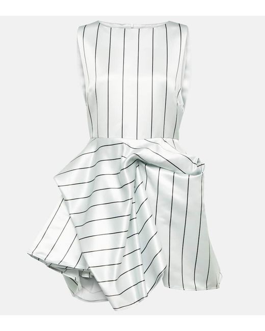 J.W.Anderson Draped striped minidress