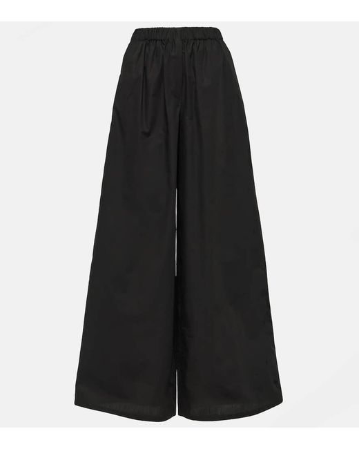 Max Mara Navigli high-rise cotton wide-leg pants