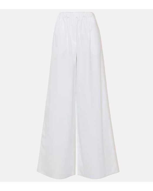 Max Mara Navigli high-rise cotton wide-leg pants