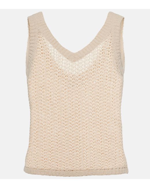 Max Mara Arrigo knit cotton-blend tank top