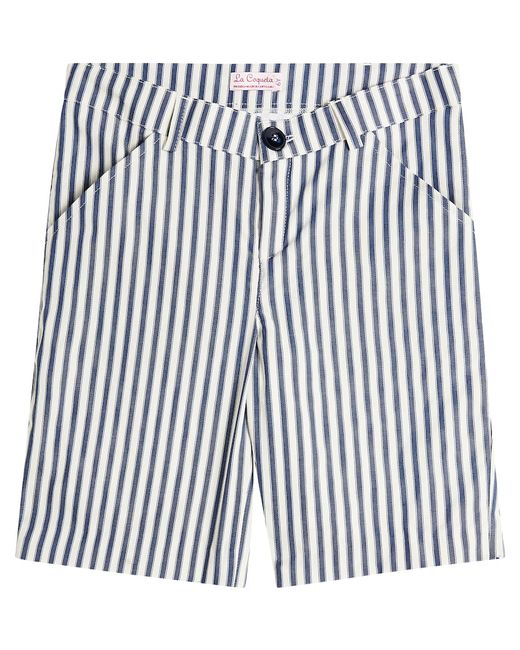 La Coqueta Romo striped cotton shorts