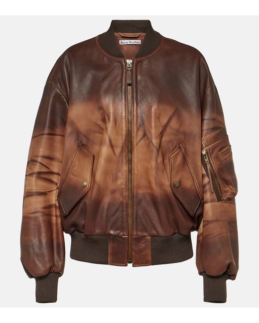 Acne Studios Lastro leather bomber jacket