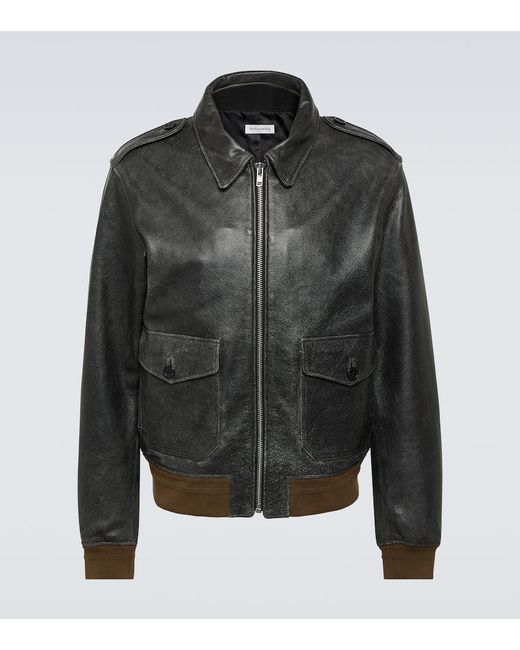 The Frankie Shop Wyatt leather bomber jacket