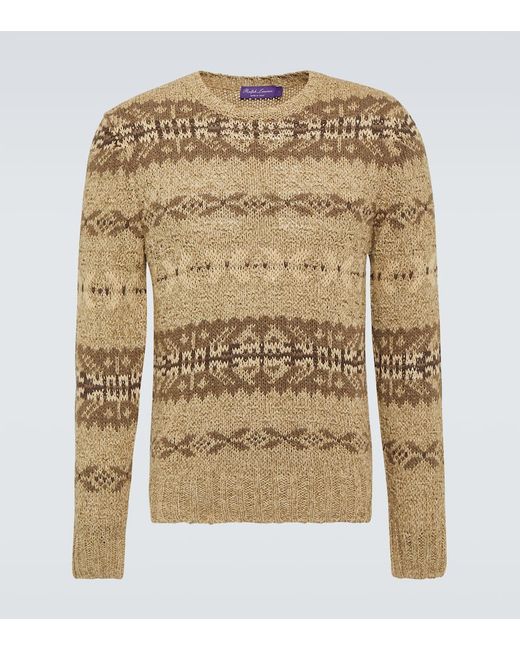 Ralph Lauren Purple Label Fair Isle silk and wool sweater