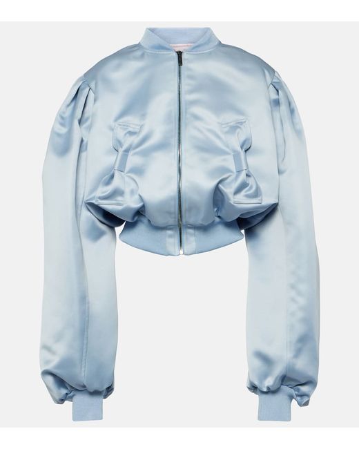 Nina Ricci Bow-detail satin bomber jacket