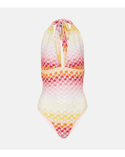 Missoni Mare Halterneck crochet swimsuit