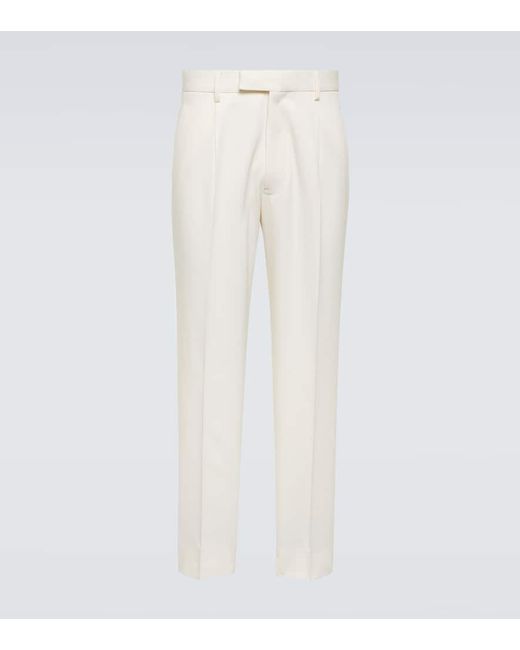 Z Zegna Cotton and wool straight pants