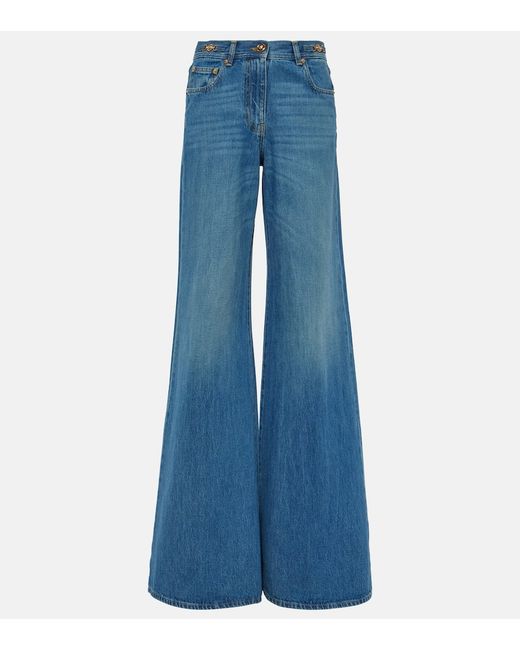 Versace Medusa 95 high-rise flared jeans