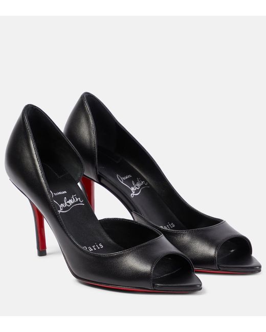 Christian Louboutin Open Apostropha 80 leather pumps