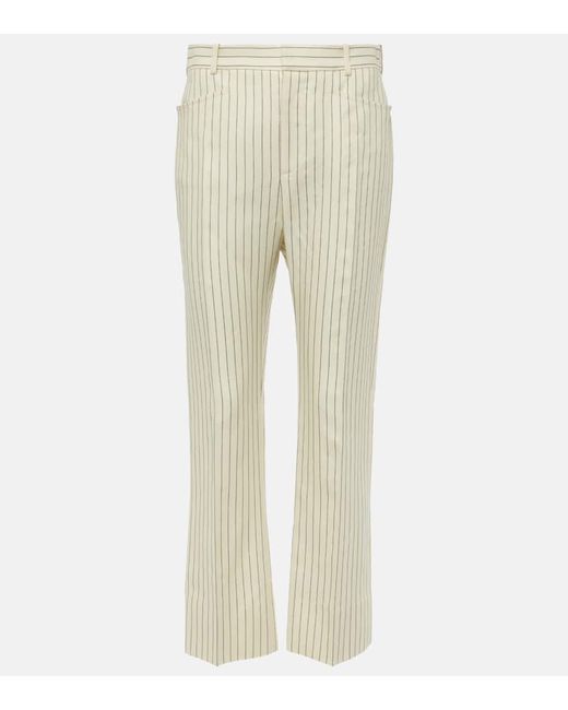 Tom Ford Wallis striped wool and silk-blend straight pants