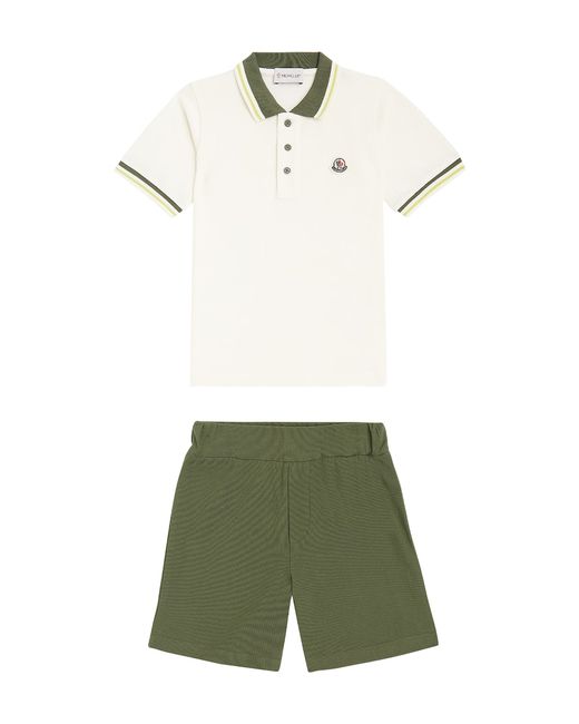 Moncler Enfant Cotton polo shirt and shorts set