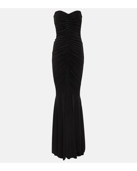 Norma Kamali Ruched jersey gown