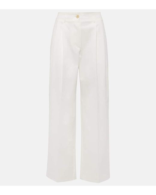 Totême Low-rise cotton twill straight pants
