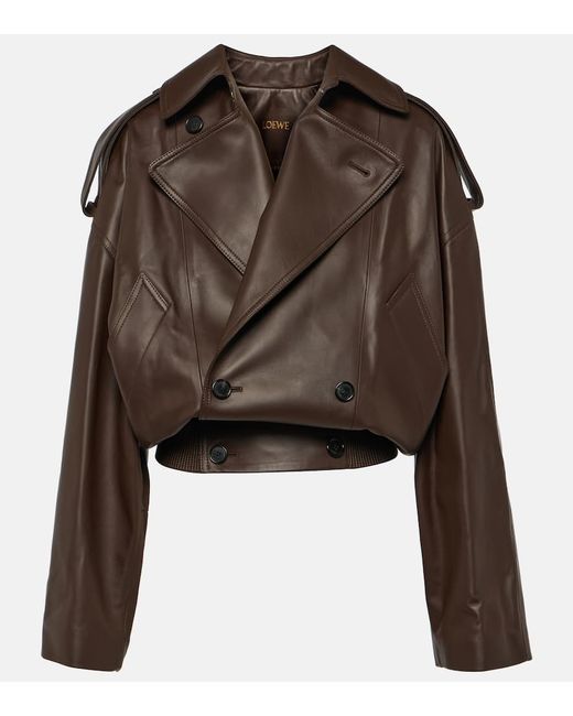 Loewe Cropped leather jacket
