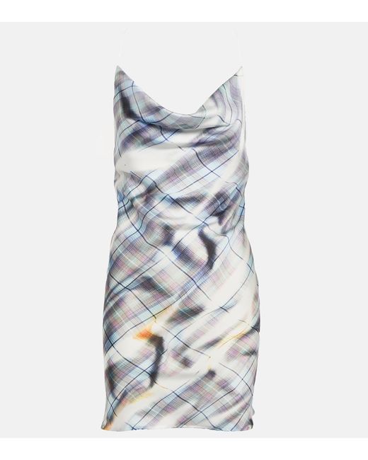 Y / Project Invisible strap satin slip dress